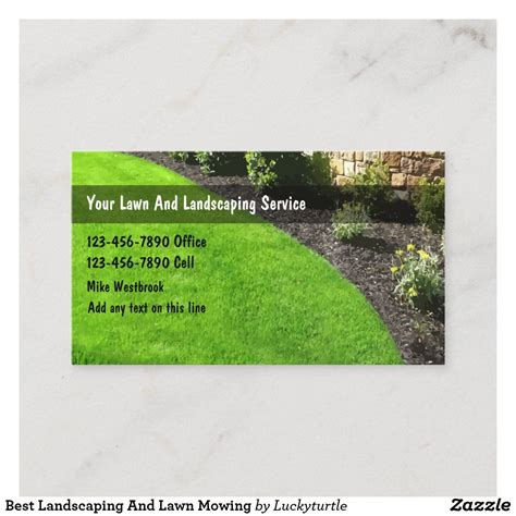 Landscaping Lawn Care Gardener Business Card Zazzle Artofit