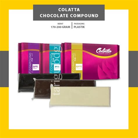 Jual COLATTA DARK CHOCOLATE COMPOUND COLLATA DARK COKLAT BATANG