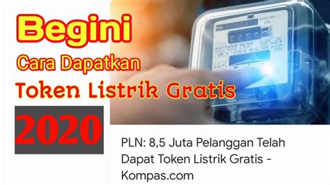 Cara Dapatkan Token Listrik Gratis 2020 Subsidi Covid 19 YouTube