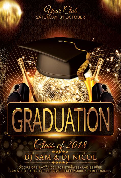Graduation Party Flyer Template Prom