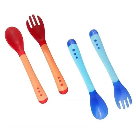 Kit Colher Garfo Silicone Termossensivel Beb Introdu O Alimentar