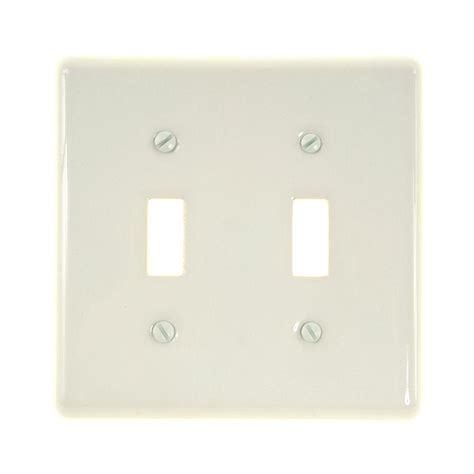 Amerelle Nouveau Ceramic 2 Toggle Wall Plate - White-3005TTW - The Home ...