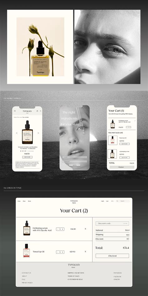 Typology E Commerce Website Redesign On Behance