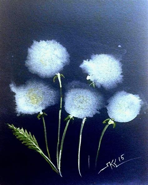 Dandelions Painting By Katerina Kovatcheva Fine Art America