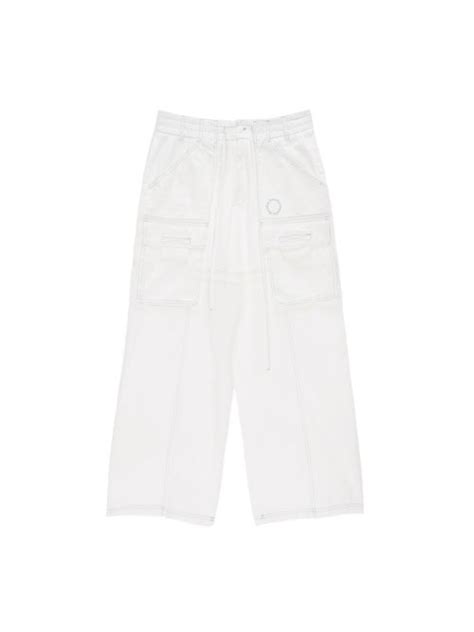 Musinsa Matin Kim Washed Cargo Stitch Pants In White