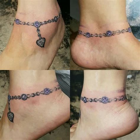 Love This Ankle Bracelet Tattoo Anklet Tattoos For Women Wrist Bracelet Tattoo