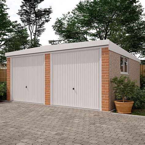 Ft In Wide Pent Roof Double Ultimate Concrete Garages Area Large