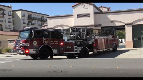 Milpitas Fd Truck Responding Youtube