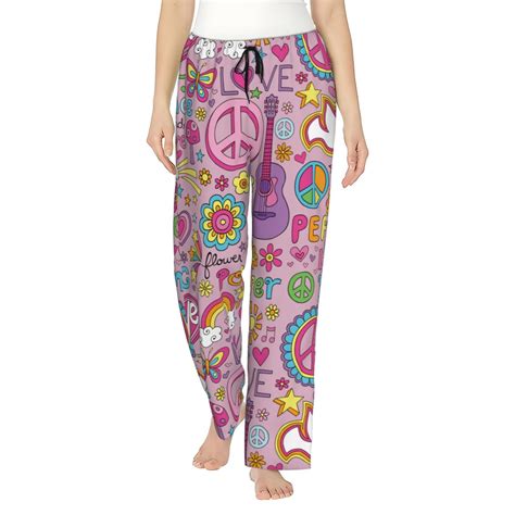 Daiia Peace Love And Dove Flower Power Women S Sleep Pant With Pockets