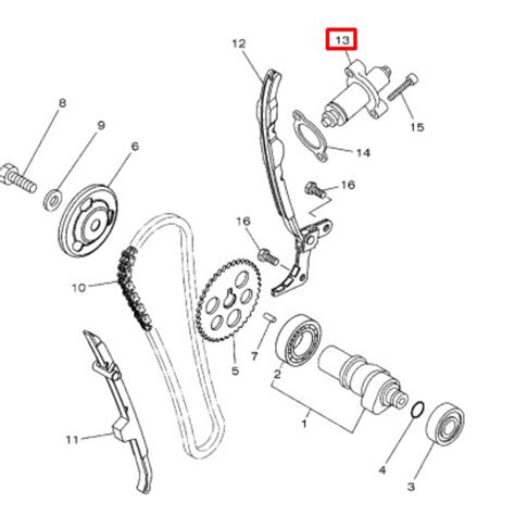 Tensionador Da Corrente De Comando Original Fazer 250 Lander Tenere