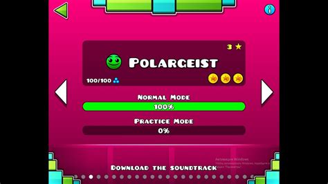 Polargeist Full 3 Coins Geometry Dash YouTube