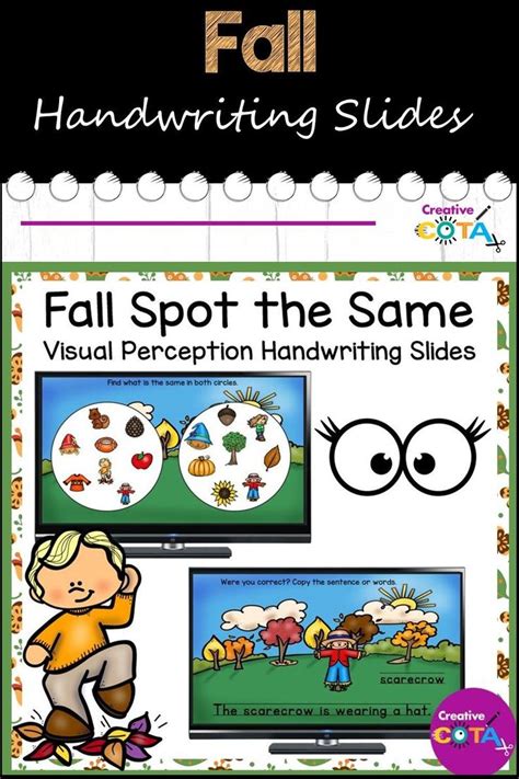 Fall Handwriting Practice Sentence Writing Slides Visual Perceptual