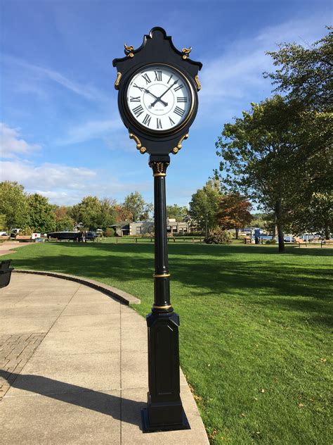 Street Clock Post Clock By Lumichron Outdoor Clock Train Station