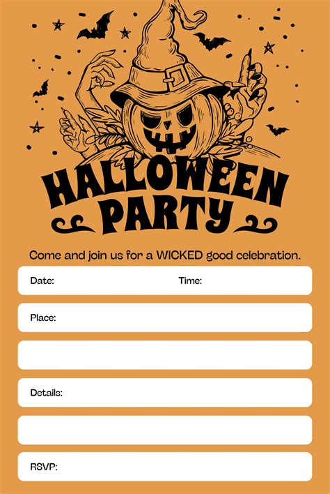 Halloween Costume Party Invitations Templates