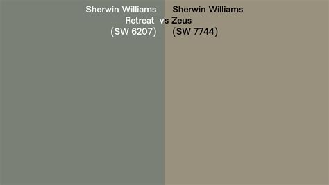 Sherwin Williams Retreat Vs Zeus Side By Side Comparison