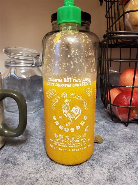 My First Hot Sauce Blended And Bottled Weeks Ago I Call It Garlic Sunshine R Fermentation