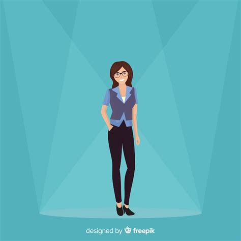 Free Vector Flat Woman Looking Talent Background