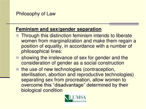 Philosophy Of Law Feminist Theories Equalitydifference Ppt Download