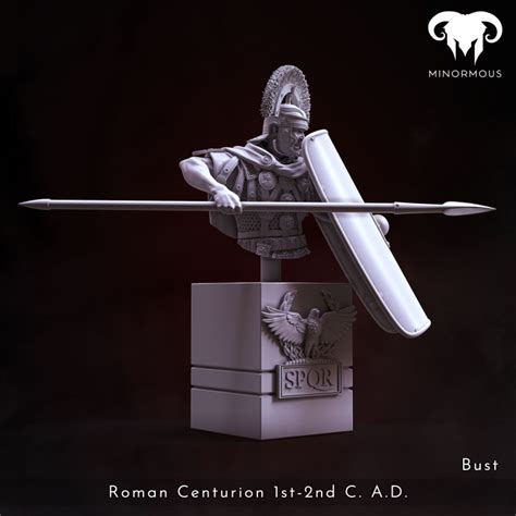 3d Printable Bust Roman Centurion 1st 2nd C Ad Spear Of Rome By