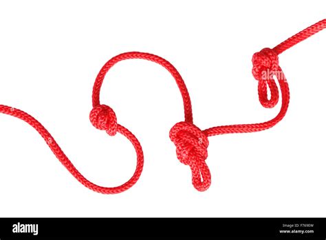 Rope With Knots Stock Photo - Alamy