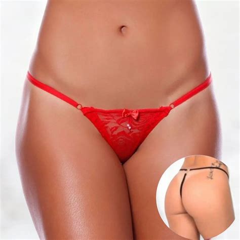 Kit Calcinha Tanga Fio Dental Playboy Em Renda Lingerie Feminina