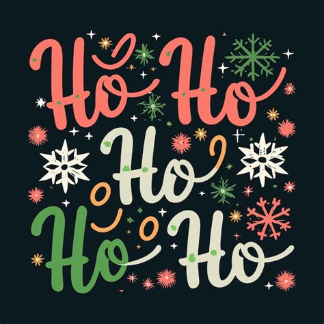 Premium Vector Ho Ho Ho Christmas Tshirt Design