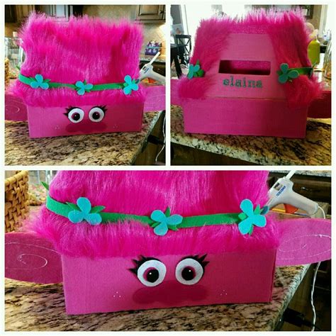 Trolls Poppy Valentines Box Valentine Card Box Valentine Box