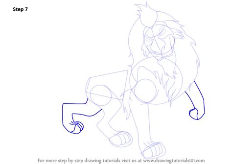 Learn How To Draw Scar From The Lion King The Lion King Step By Step