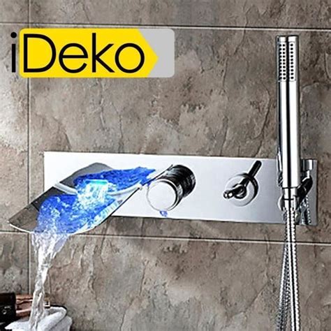 Idekorobinet Mitigeur Lavabo Cascade Led Hydro Lectricit Salle De