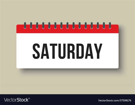 Saturday Calendar Clipart