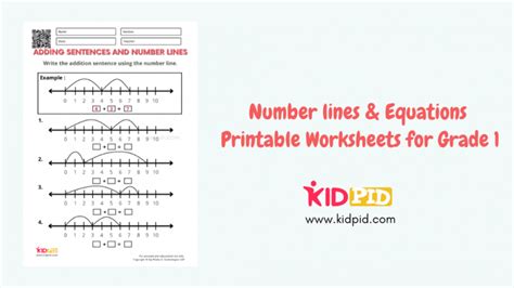 Number Lines Equations Printable Worksheets For Grade 1 Kidpid