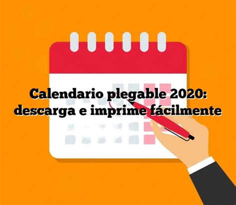 Calendario Plegable Descarga E Imprime F Cilmente