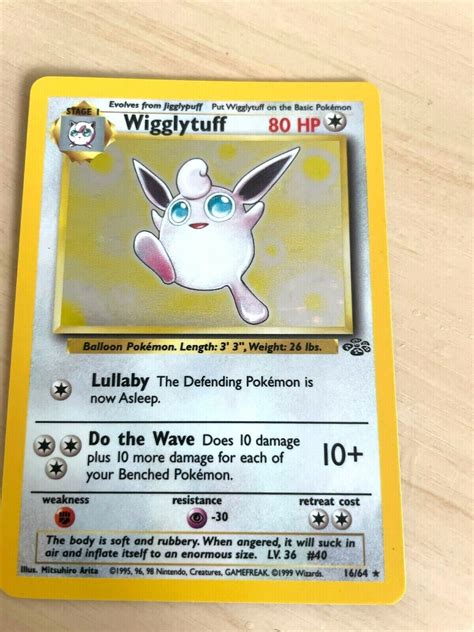 Wigglytuff St Edition Jungle Holo Pokemon Card Rare