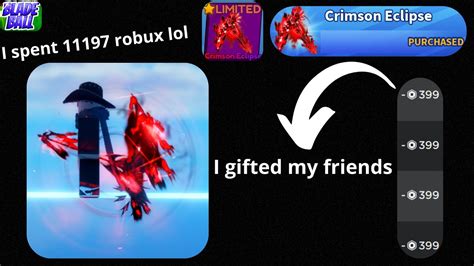 I BOUGHT The Crimson Eclipse SWORD In Blade Ball Roblox YouTube