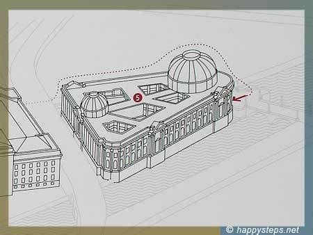 Part of a map of the Museumsinsel (Museum Island) complex in Berlin ...