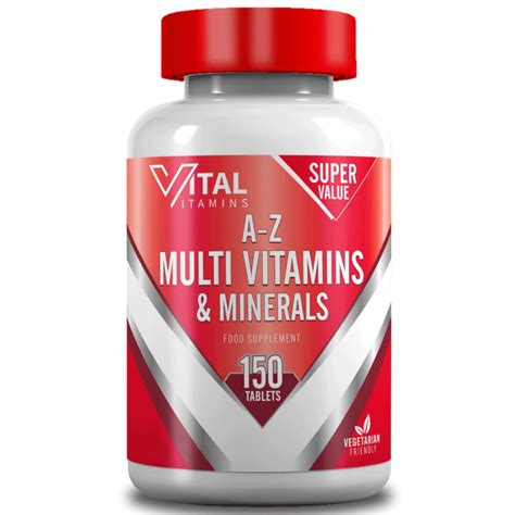 Vital Vitamins A Z Multi Vitamins Minerals Pk L Vitamins B M