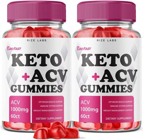 2 Pack Profast Keto Gummies Pro Fast Keto Acv Gummies