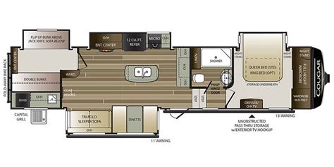 Cougar Th Wheel Floor Plans Floorplans Click