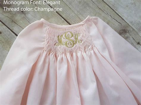 Ballet Pink Smocked Monogrammed Baby Day Gown Coming Home Etsy