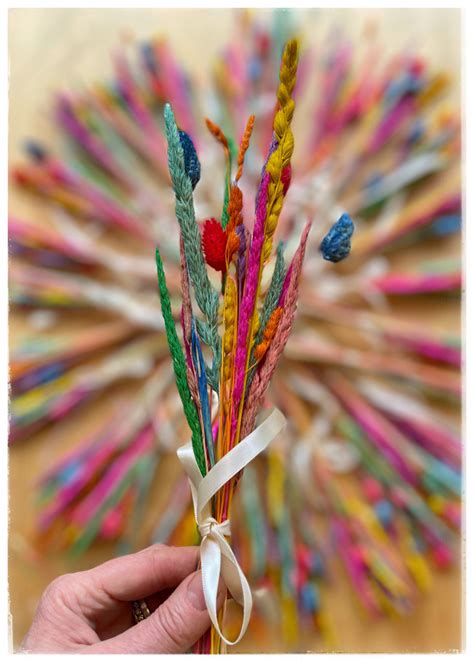 Rainbow Dried Flowers Posy Jennie Maizels