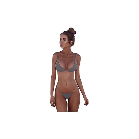 Modaworld Costumi Da Bagno Donna Sexy Triangolo Bikini Due Pezzi Coordinati Swimwear Reggiseno