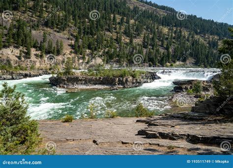 The Kootenai Falls And River Near Libby Montana In The Kootenai