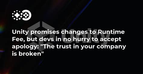 Unity Promises Changes To Runtime Fee But Devs In No Hurry To Accept