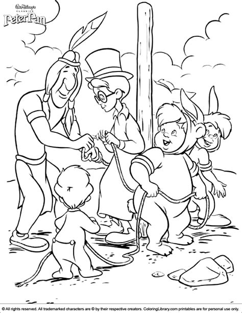 Peter Pan Lost Boys Coloring Pages