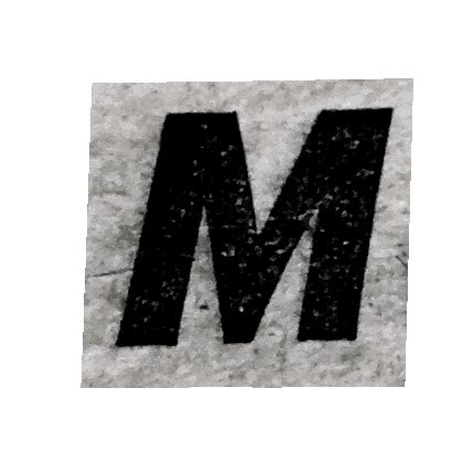 Vintage M Letter Typography Art