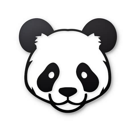 M Scara De Panda De Dibujos Animados Simplificada Con Corte L Ser Signo