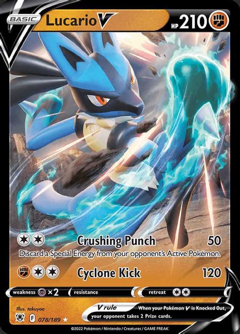 Lucario V Swsh10 78 Pokémon Card Database Pokemoncard