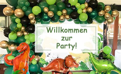 Dinosaurier Geburtstagsdeko Party Luftballons Dino Kindergeburtstag