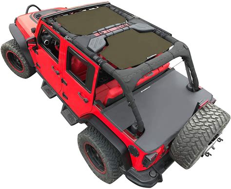 Shadeidea Jeep Wrangler Sunshade JKU Top Sun Shade JK Unlimited 2007