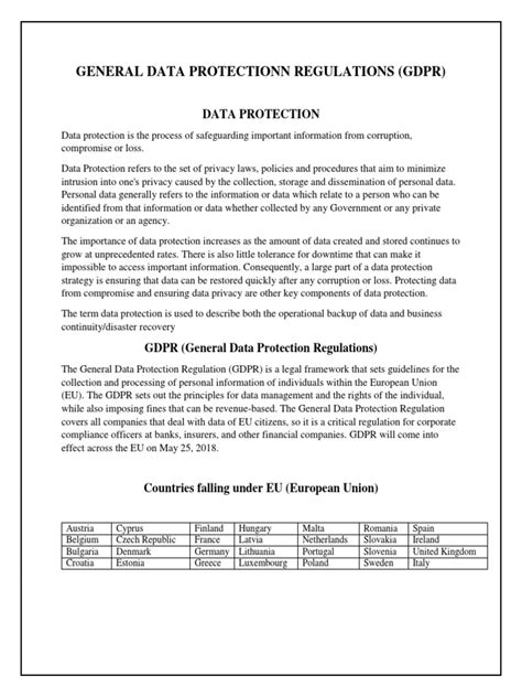 GDPR | PDF | Information Privacy | Data 